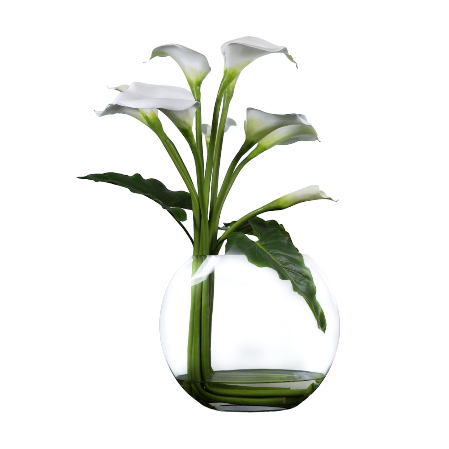 Waterlook Calla Lily Arrangement in Halfmoon Vase